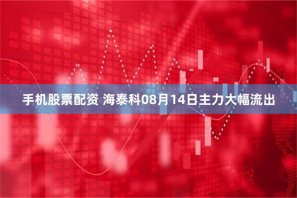 手机股票配资 海泰科08月14日主力大幅流出